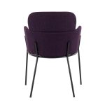 Milan Black Metal Purple Noise Contemporary Chairs (Set of 2) 22 Milan Black Metal Purple Noise Contemporary Chairs (Set of 2)