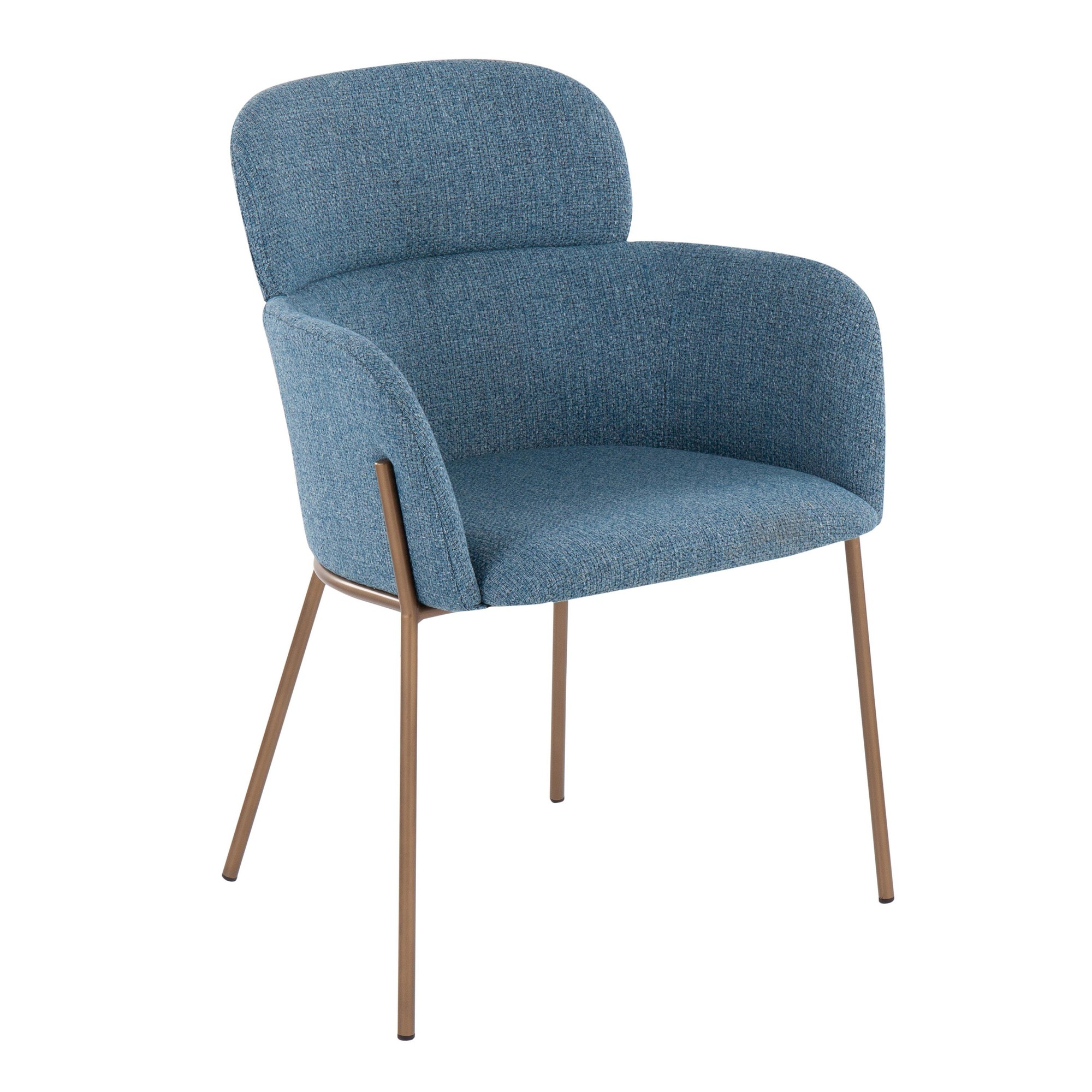 Milan Contemporary Blue Fabric Accent Chairs (Set of 2) 5 Milan Contemporary Blue Fabric Accent Chairs (Set of 2) - Image 5