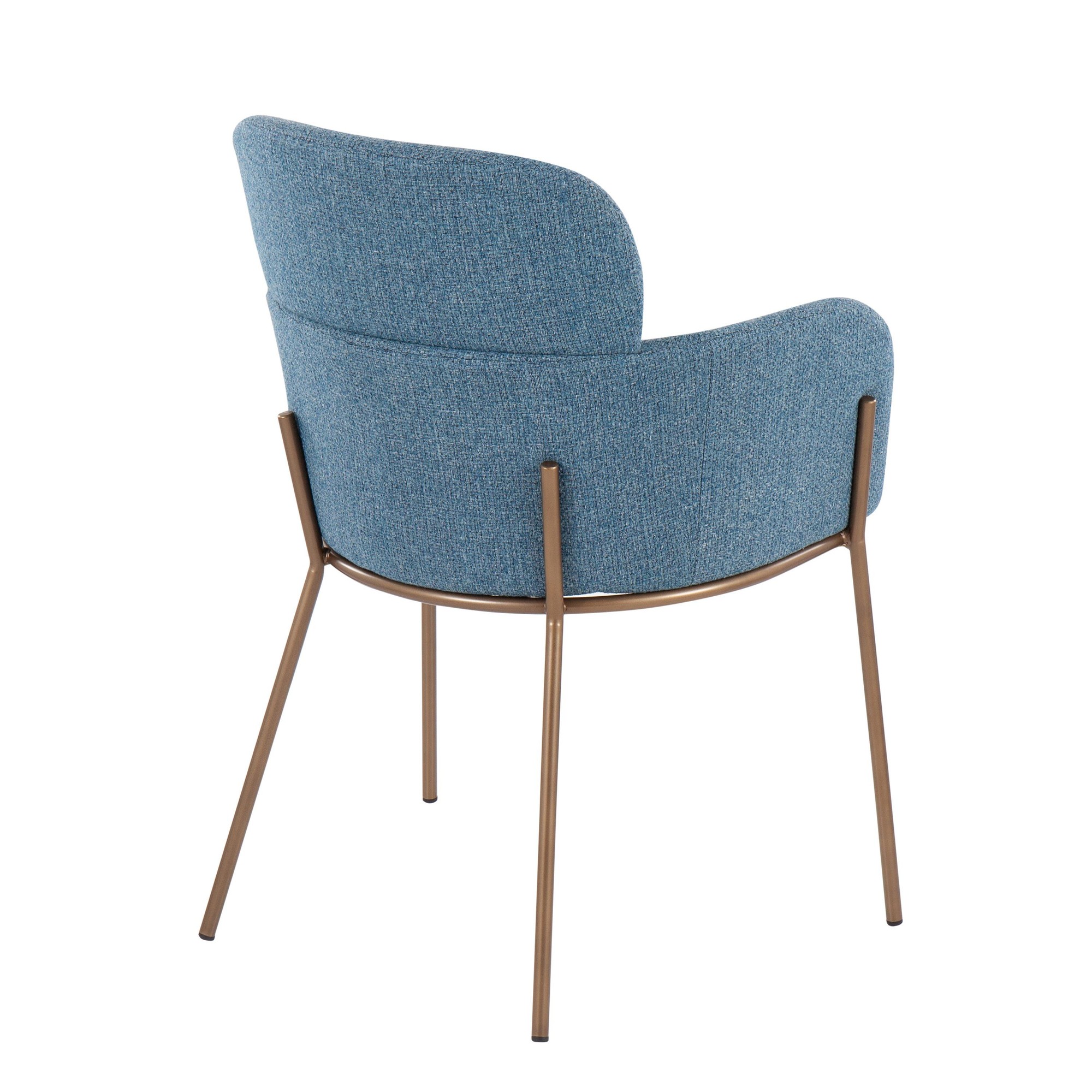 Milan Contemporary Blue Fabric Accent Chairs (Set of 2) 7 Milan Contemporary Blue Fabric Accent Chairs (Set of 2) - Image 7