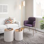 Milan Purple Contemporary Dining Chairs (Set of 2)