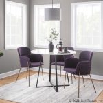 Milan Purple Contemporary Dining Chairs (Set of 2)