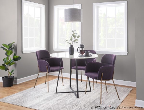 Milan Purple Contemporary Dining Chairs Set of 2 2