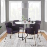Milan Purple Contemporary Dining Chairs (Set of 2)