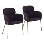 Milan Purple Contemporary Dining Chairs (Set of 2)