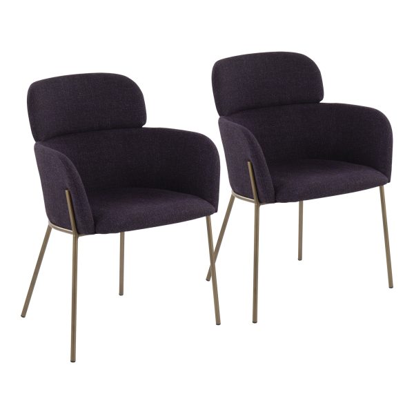 Milan Purple Contemporary Dining Chairs Set of 2 4