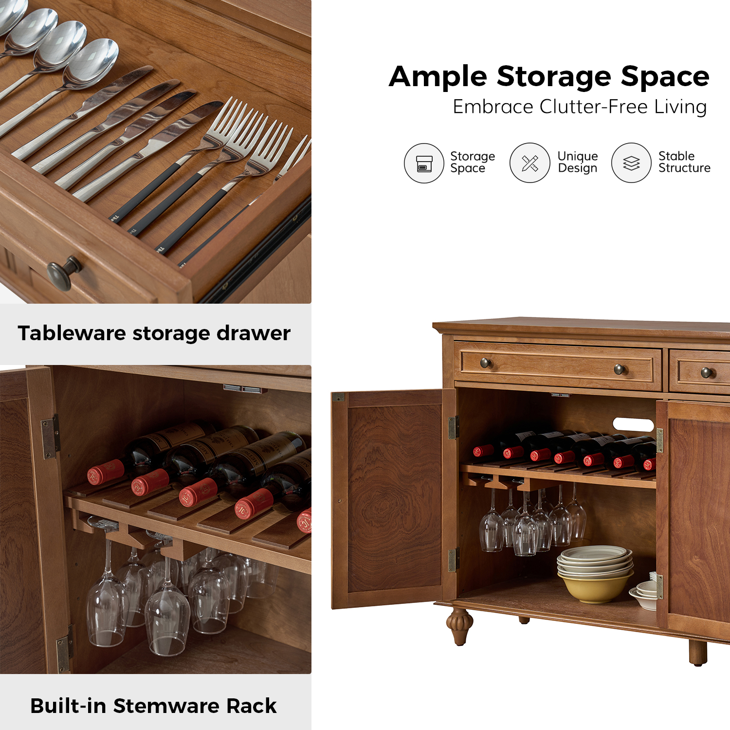 Mildred Acorn French Country Wine Storage Sideboard 5 Mildred Acorn French Country Wine Storage Sideboard - Image 5