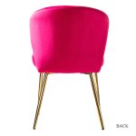 Milia Fuchsia Velvet Channel-Tufted Side Chairs 8 Milia Fuchsia Velvet Channel-Tufted Side Chairs