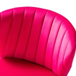 Milia Fuchsia Velvet Channel-Tufted Side Chairs 10 Milia Fuchsia Velvet Channel-Tufted Side Chairs