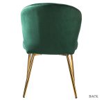 Milia Green Velvet Channel Tufted Dining Side Chair Set 9 Milia Green Velvet Channel Tufted Dining Side Chair Set