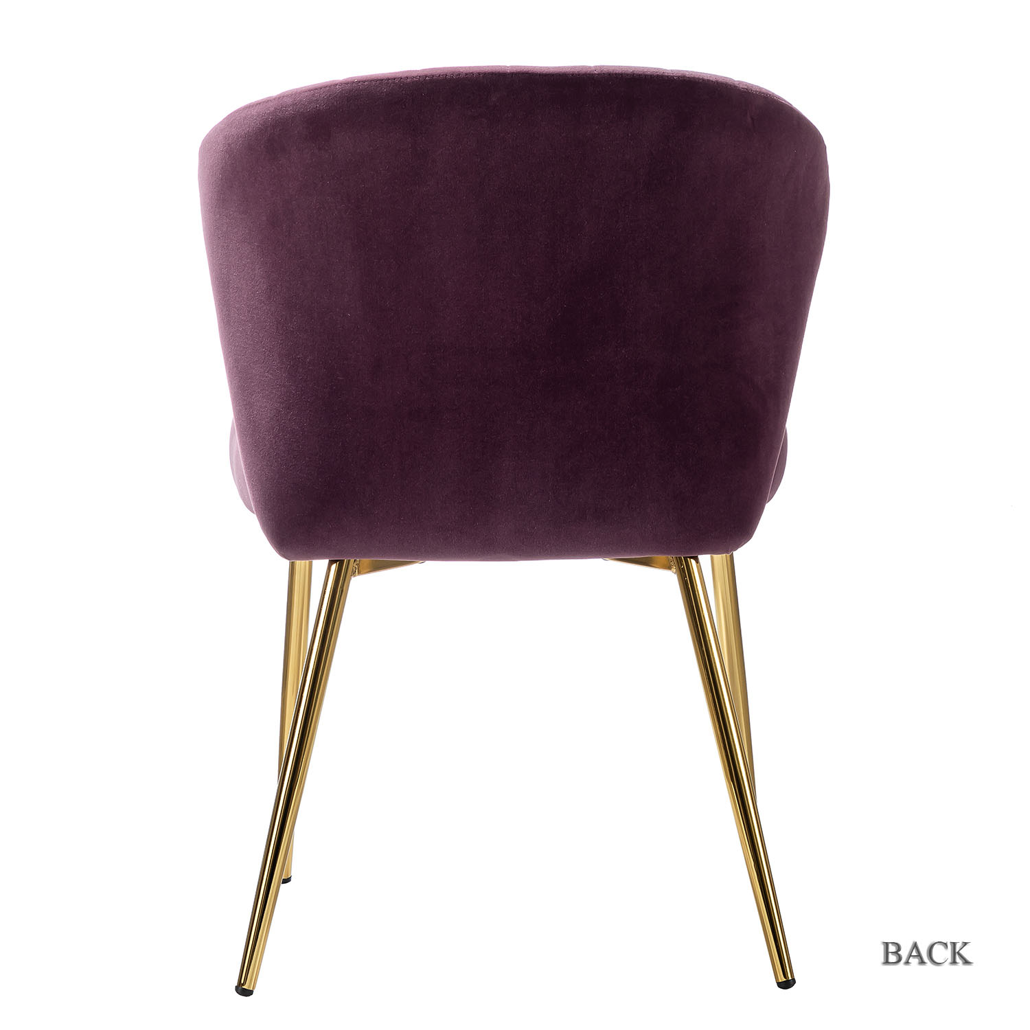 Milia Purple Velvet Channel Tufted Dining Side Chairs 3 Milia Purple Velvet Channel Tufted Dining Side Chairs - Image 3
