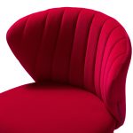 Milia Red Velvet Channel Tufted Dining Side Chairs 10 Milia Red Velvet Channel Tufted Dining Side Chairs