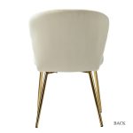 Milia Tan Velvet Channel Tufted Dining Side Chairs 8 Milia Tan Velvet Channel Tufted Dining Side Chairs