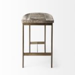 Millie 16.75 X 17.75 X 26.25 Hair-on-hide Seat W/ Gold Metal Frame Counter Stool