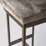 Millie 16.75 X 17.75 X 26.25 Hair-on-hide Seat W/ Gold Metal Frame Counter Stool