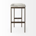 Millie 16.75 X 17.75 X 30 Hair-on-hide Seat W/ Gold Frame Bar Stool