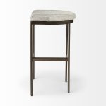 Millie 16.75 X 17.75 X 30 Hair-on-hide Seat W/ Gold Frame Bar Stool