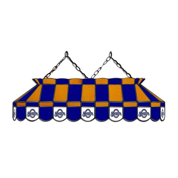 Milwaukee Brewers 40 Inch Stained Glass Billiard Lamp