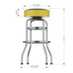Milwaukee Brewers Chrome Bar Stool American Made Team Colors 12 Milwaukee Brewers Chrome Bar Stool American Made Team Colors