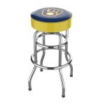 Milwaukee Brewers Chrome Bar Stool American Made Team Colors 14 Milwaukee Brewers Chrome Bar Stool American Made Team Colors
