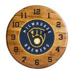 Milwaukee Brewers Oak Barrel Clock Authentic Whiskey Barrel Top 4 Milwaukee Brewers Oak Barrel Clock Authentic Whiskey Barrel Top