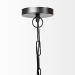 Minerva 19x22 Metallic Gray Hammered Detail Pendant Light