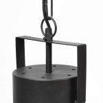 Minerva 19x22 Metallic Gray Hammered Detail Pendant Light