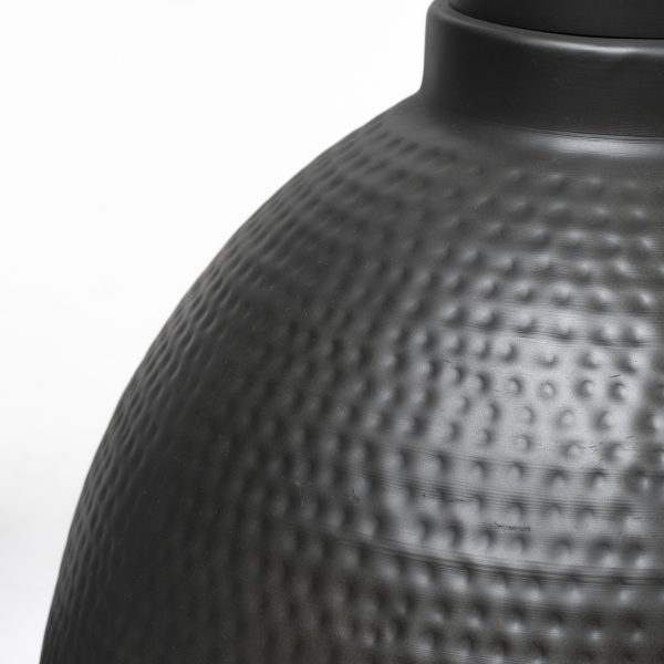 Minerva 19x22 Metallic Gray Hammered Detail Pendant Light 6