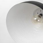 Minerva 19x22 Metallic Gray Hammered Detail Pendant Light
