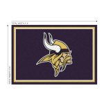 Minnesota Vikings 4x6 Spirit Area Rug Officially Licensed Team Rug