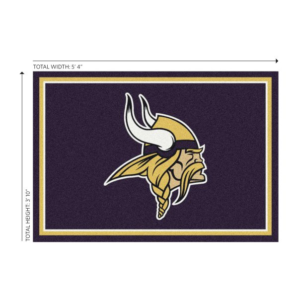 Minnesota Vikings 4x6 Spirit Area Rug Officially Licensed Team Rug 1