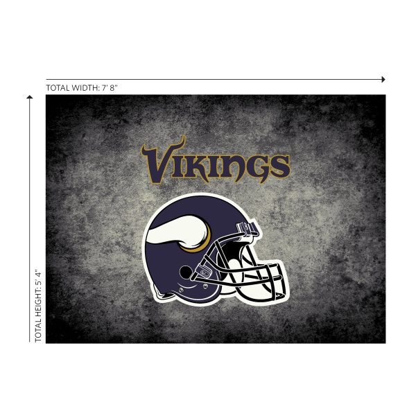 Minnesota Vikings 6x8 Distressed Area Rug 2