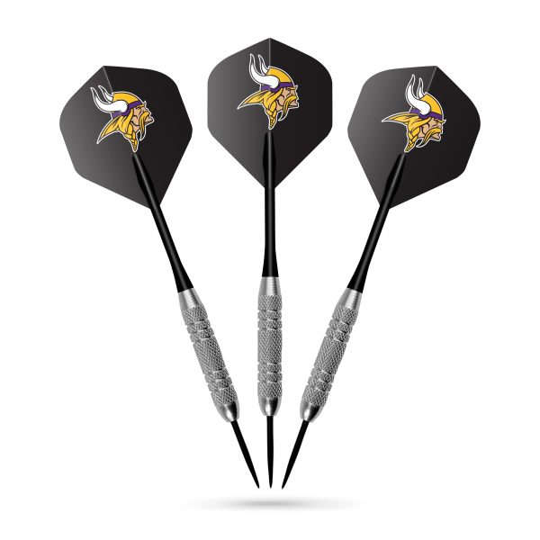 Minnesota Vikings Bristle Dartboard Cabinet Set 2