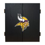 Minnesota Vikings Bristle Dartboard Cabinet Set