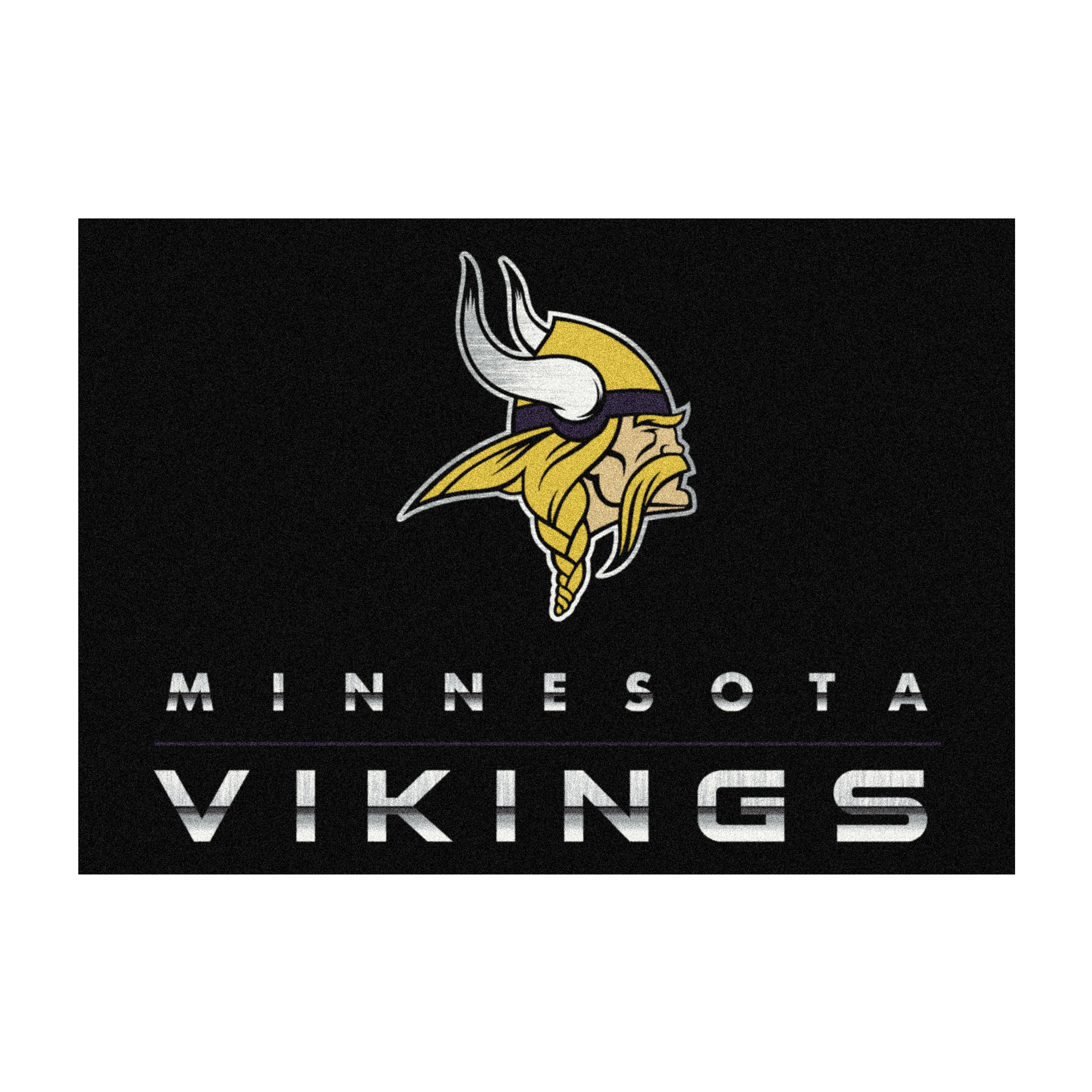 Minnesota Vikings Chrome 4x6 Area Rug Officially Licensed NFL 2 Minnesota Vikings Chrome 4x6 Area Rug Officially Licensed NFL - Image 2