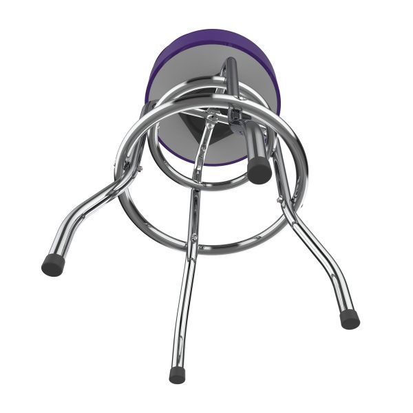 Minnesota Vikings Chrome Logo American Crafted Bar Stool 2