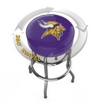 Minnesota Vikings Chrome Logo American Crafted Bar Stool