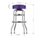 Minnesota Vikings Chrome Logo American Crafted Bar Stool