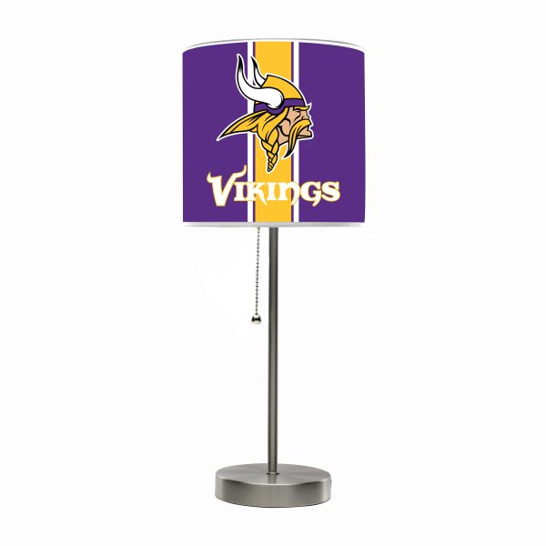 Minnesota Vikings Chrome USB Charging Lamp with Shade Insert 3