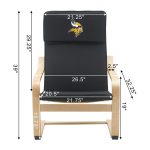 Minnesota Vikings Embroidered Birch Bentwood Accent Chair