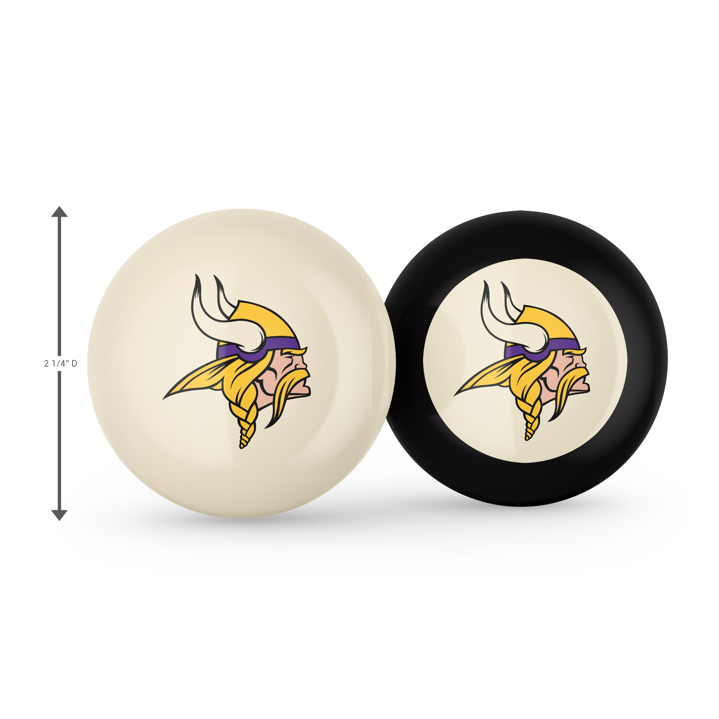 Minnesota Vikings Grade A Polyester Logo Billiard Balls 2 Minnesota Vikings Grade A Polyester Logo Billiard Balls - Image 2