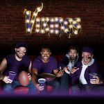 Minnesota Vikings Lighted Recycled Metal Wordmark Logo Sign NFL