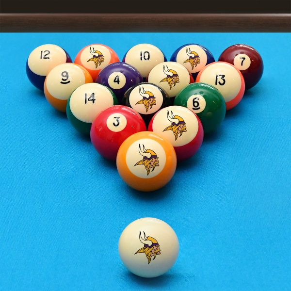 Minnesota Vikings NFL Retro Polyester Billiard Ball Set 1