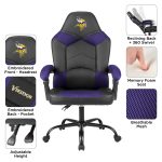 Minnesota Vikings Oversized Embroidered Gaming Office Chair