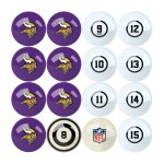 Minnesota Vikings Regulation Billiard Ball Set with Numbers