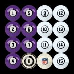 Minnesota Vikings Regulation Billiard Ball Set with Numbers