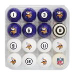 Minnesota Vikings Regulation Billiard Ball Set with Numbers