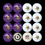 Minnesota Vikings Regulation Billiard Ball Set with Numbers