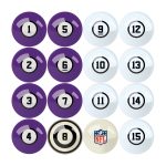 Minnesota Vikings Regulation Billiard Ball Set with Numbers