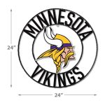 Minnesota Vikings Wrought Iron 24 Inch Wall Art