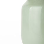 Minty Medium 8.7L x 8.7W x 12.4H Green Glass Vase W/Matte Gold Metal Neck Cuff